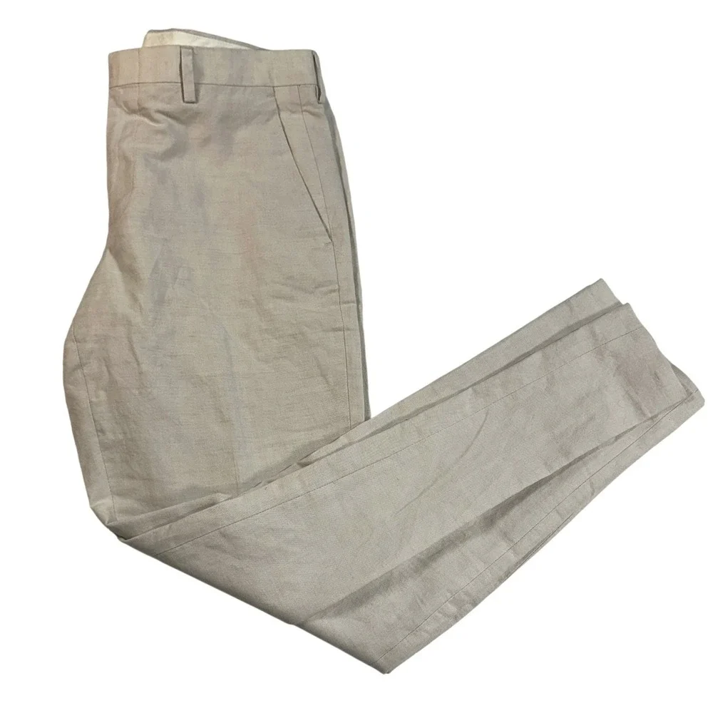 J. Crew‎ Ludlow Chino Pants Mens W29 L32 Beige Flat Front Casual Preppy Academia
